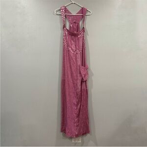 Citron Pink Multi Design Maxi Dress Sleeveless Medium M